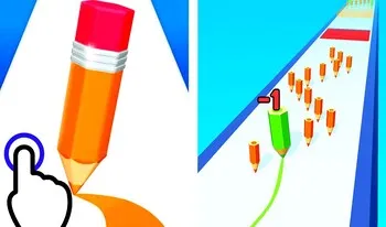 Color Pencil Run - online Strategy game at Jefbye